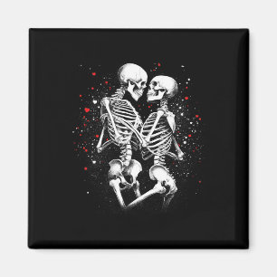 Skeleton par för Halloween Alla hjärtans dag Magnet
