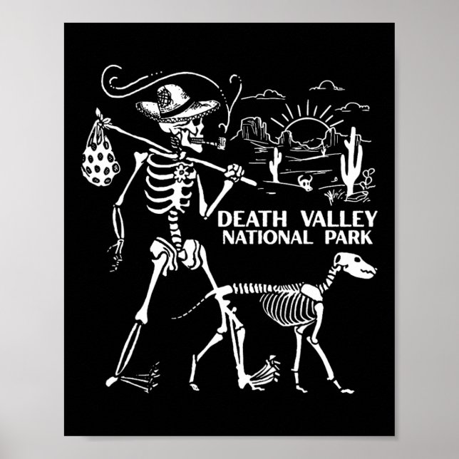 Skeleton Park Vandring Death Valley National Park  Poster (Framsidan)