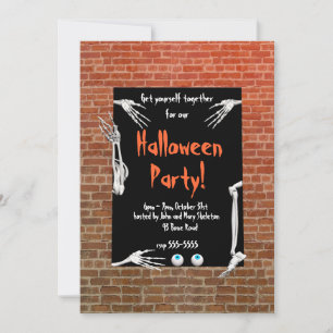 Skeleton Parts Halloween fest Inbjudningar