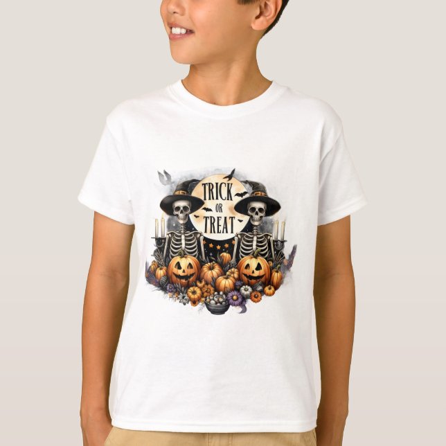 Skeleton Party Kids Tshirt T Shirt (Framsida)