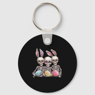 Skeleton Påsk Skeleton Bunny Öron Egg Nyckelring