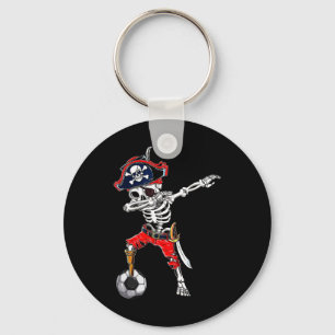 Skeleton Pirat & Fotboll Halloween Costum Nyckelring