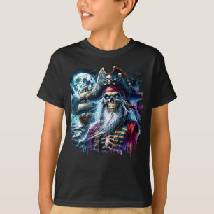 Skeleton Pirat kapten T Shirt