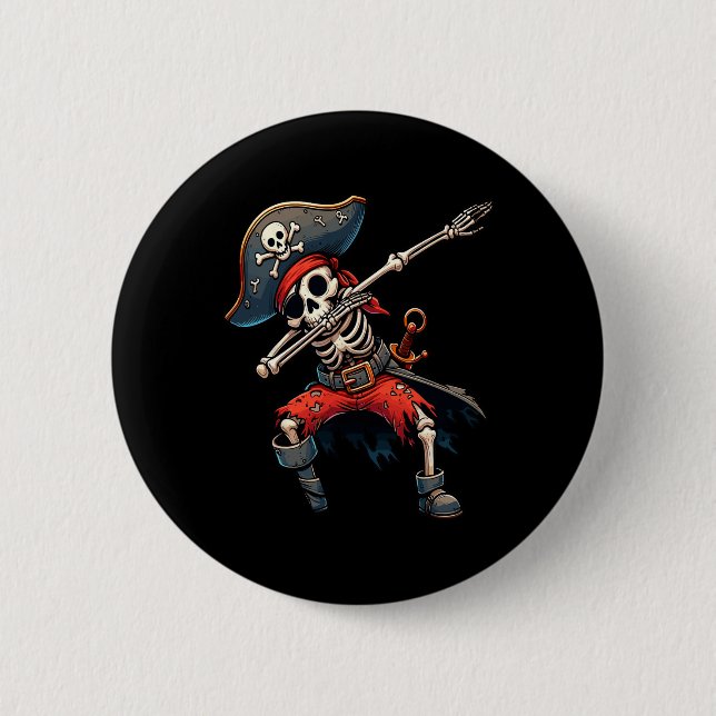 Skeleton Pirat Kids Knapp (Framsida)
