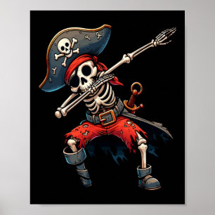 Skeleton Pirat Kids Poster