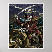 Skeleton Pirat Poster