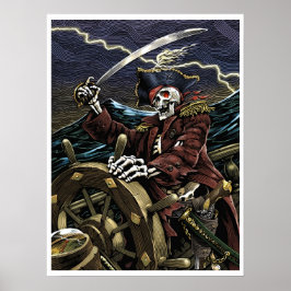 Skeleton Pirat Poster