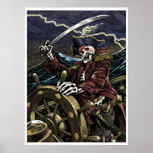 Skeleton Pirat Poster