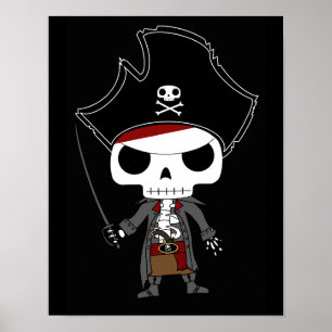 Skeleton Pirat Poster