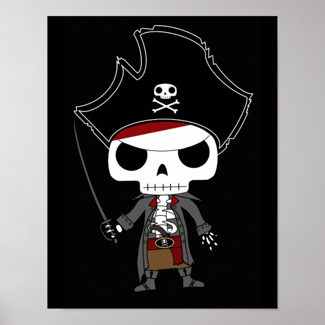 Skeleton Pirat Poster (Framsidan)