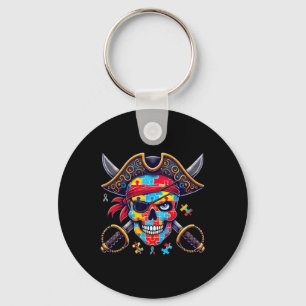 Skeleton Pirat Skull Halloween Manar Womens Kids Nyckelring
