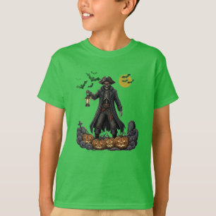Skeleton Pirat" Spooky Halloween Kids' T-Shirt