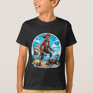 Skeleton Pirat Tee Skull Halloween Skeleton Pirat