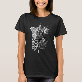 Skeleton Plant Nature Aesthetic Skeleton Art T Shirt