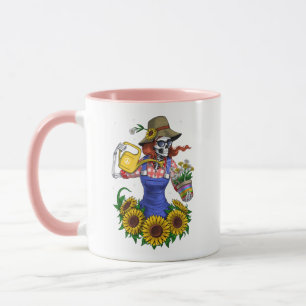 Skeleton Plants Gardener Mugg
