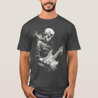 Skeleton playing guitar Rock Shredding Guitar 4 T Shirt