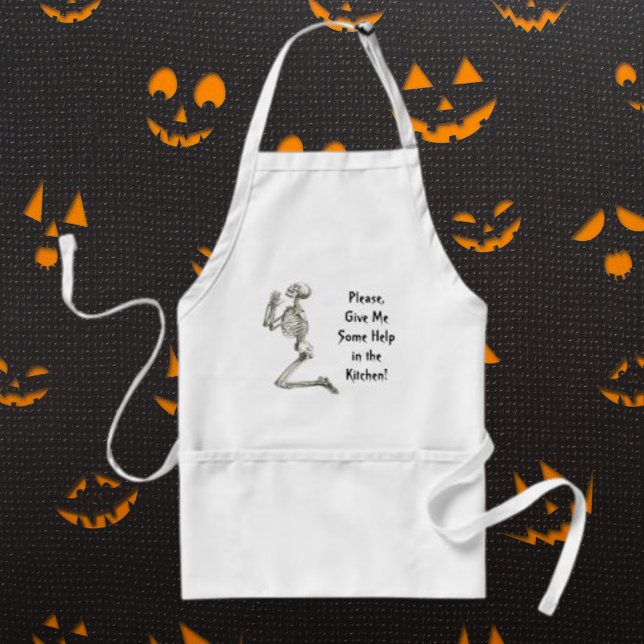 Skeleton Praying Halloween Apron Förkläde (Skeleton Praying Halloween Apron)