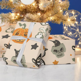Skeleton Pumpkin Party Presentpapper