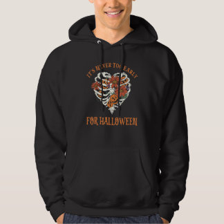 Skeleton Pumpkin Rib Cage It's Never Too Early For Hoodie