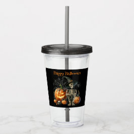 Skeleton Pumpkins Halloween Take Away Mugg