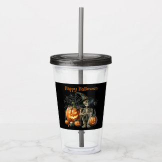 Skeleton Pumpkins Halloween Take Away Mugg