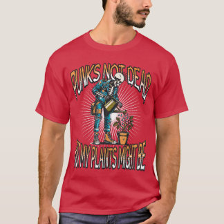 Skeleton Punk Rock Gardener Halloween Gardening 1 T Shirt