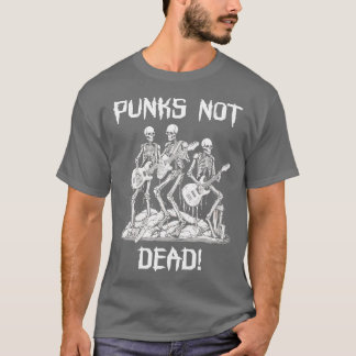 Skeleton Punks Punk Sten är inte död T Shirt