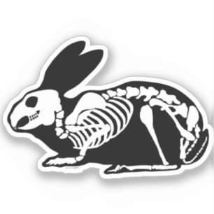 Skeleton Rabbit Klistermärken