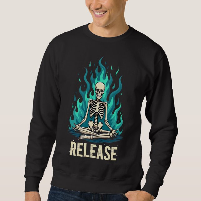 Skeleton Relgen Meditation Sweatshirt De (Framsida)