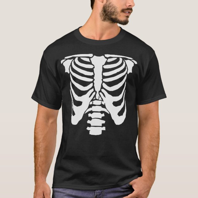 SKELETON - Rib Cage and Spinal Chord T-shirt (Framsida)