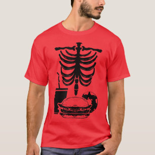 Skeleton Rib Cage Bones Junkfood Xray  T Shirt