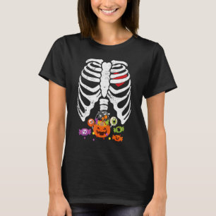 Skeleton Rib Cage Candy Funny Halloween Easy Costu T Shirt
