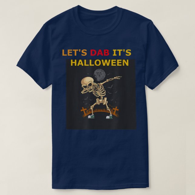 Skeleton Rib Cage Dab Skeleton Halloween Costume  T Shirt (Design framsida)