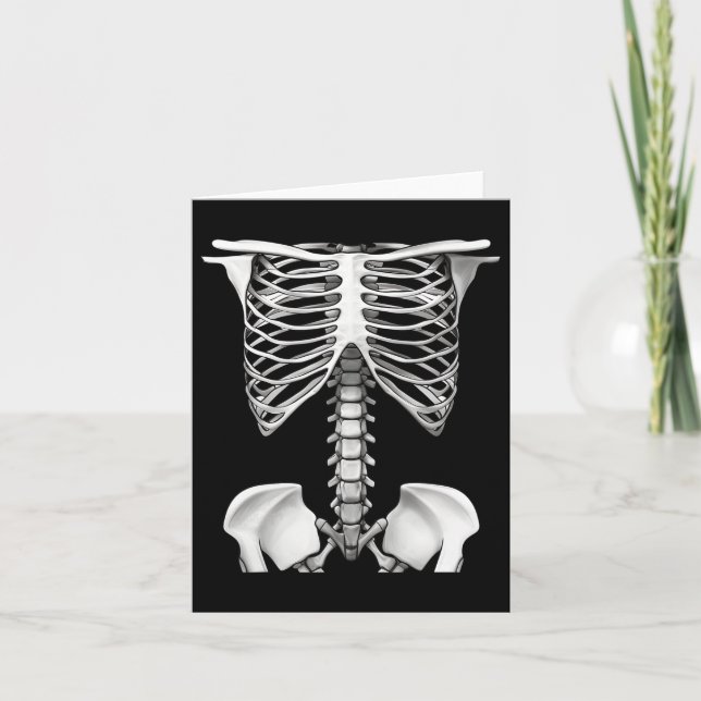 Skeleton Rib Cage Halloween Costume Gifts För mana Kort (Framsida)