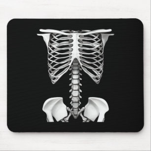 Skeleton Rib Cage Halloween Costume Gifts För mana Musmatta