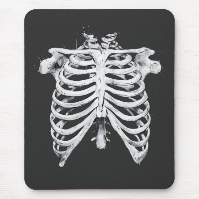 Skeleton Rib Cage Halloween Costume Musmatta (Framsidan)
