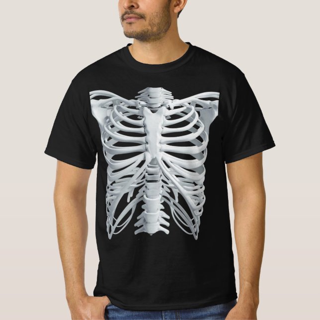 Skeleton Rib Cage T Shirt (Framsida)