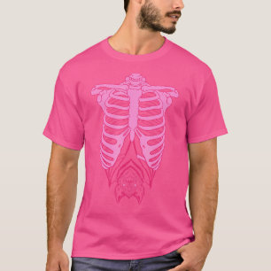 Skeleton Rib Cage with Fladdermus Nu goth Pastel G T Shirt