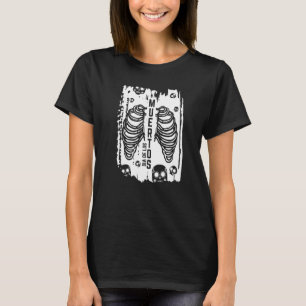 Skeleton Ribcage Dia de Los Muertos Halloween T Shirt