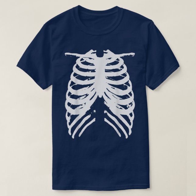 Skeleton Ribcage Halloween  T Shirt (Design framsida)