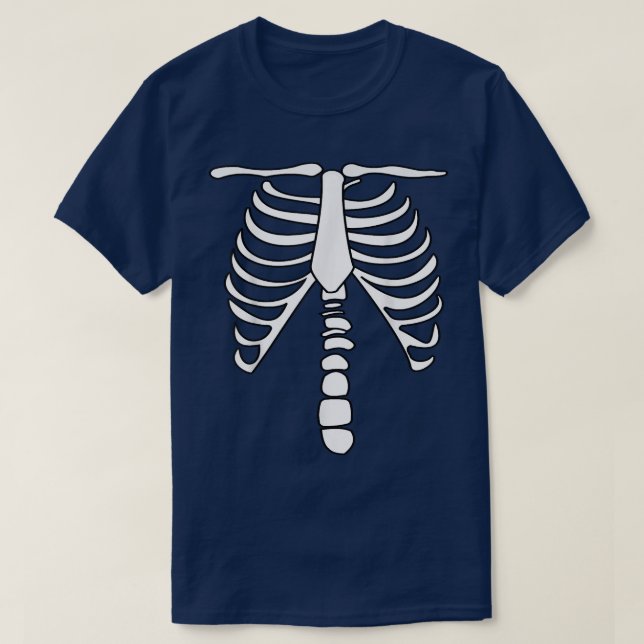 Skeleton Ribcage  T Shirt (Design framsida)