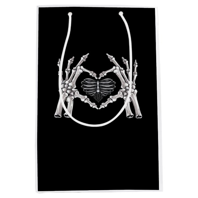 Skeleton Ribs Hand Heart-tecken (Framsidan)
