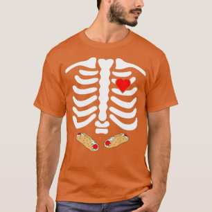 Skeleton Ribs Sunk Food Belly Cannoli Funny T Shirt