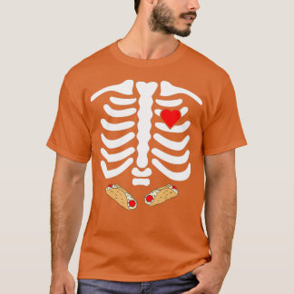 Skeleton Ribs Sunk Food Belly Cannoli Funny T Shirt