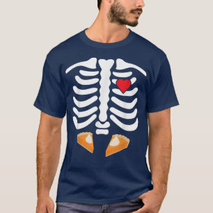 Skeleton Ribs Sunk Food Belly Pumpkin Paj Funny H T Shirt