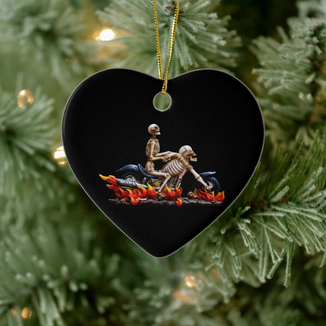 Skeleton Rider Ceramic Ornament (Träd)