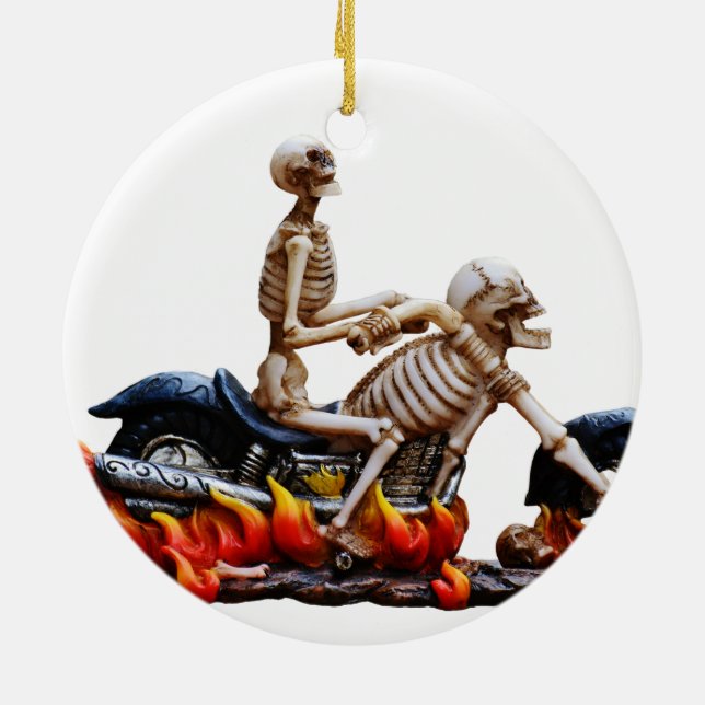 Skeleton Rider Julgransprydnad Keramik (Baksidan)