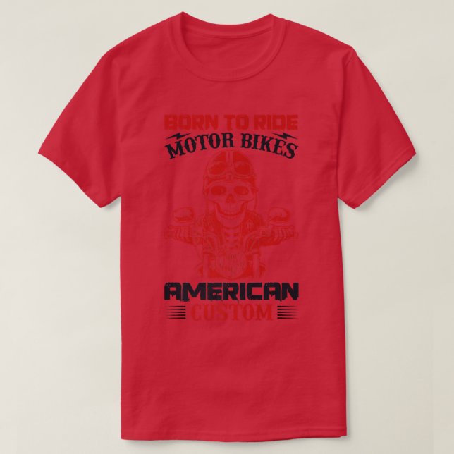 Skeleton Rider Motorcycle Rider  T Shirt (Design framsida)
