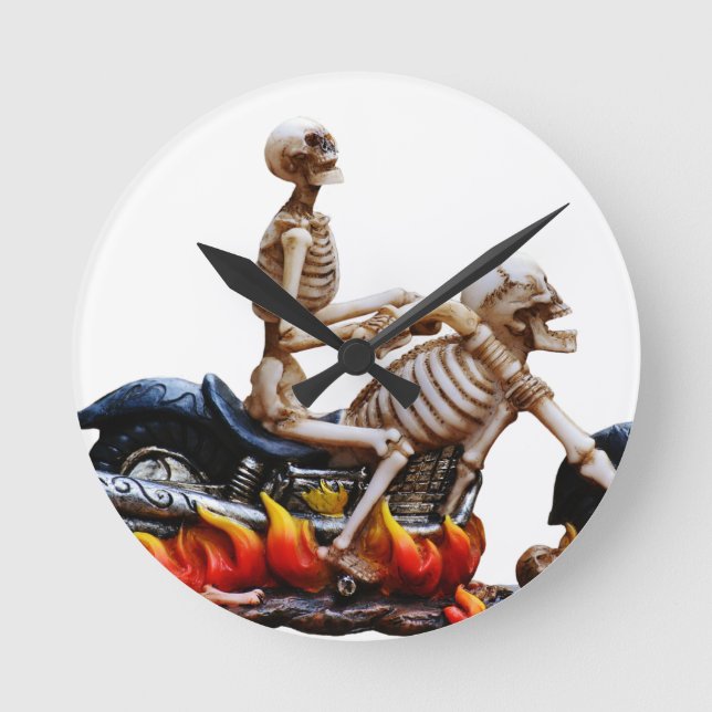 Skeleton Rider Rund Klocka (Framsida)