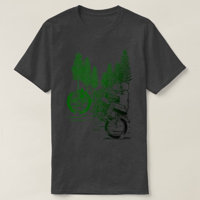 Skeleton Riding a Wheelie Stunt Motoc T Shirt (Design framsida)